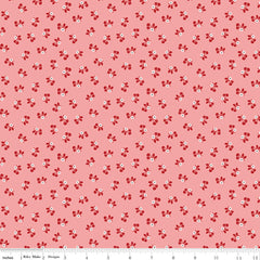 Calico Heirloom Coral Cherries Yardage by Lori Holt for Riley Blake Designs