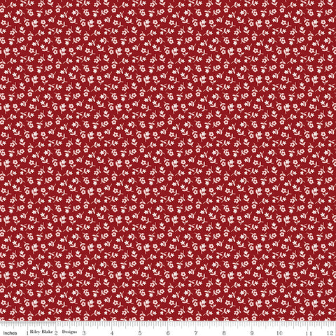 Calico Beet Red Ditzy Yardage by Lori Holt for Riley Blake Designs