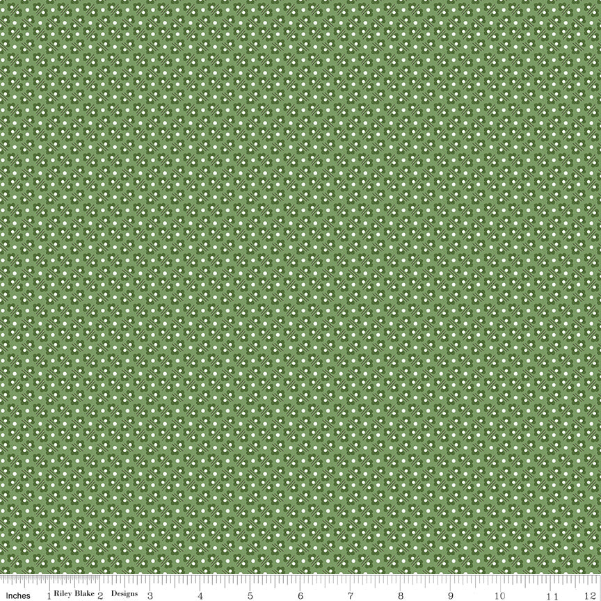 Calico Basil Flowerbed Yardage by Lori Holt for Riley Blake Designs