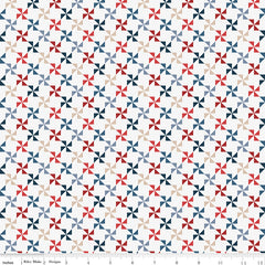 Red White And True Off White Pinwheels Yardage by Dani Mogstad for Riley Blake Designs