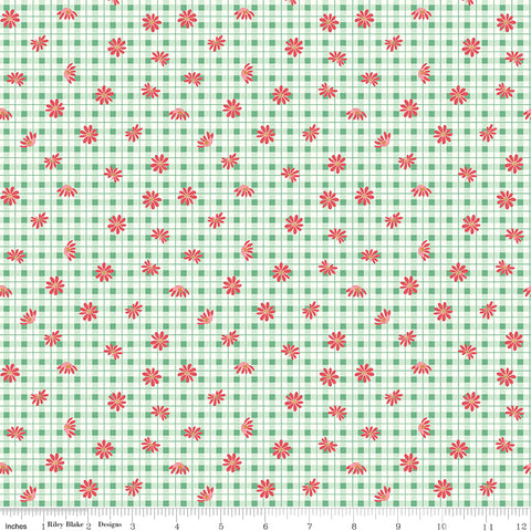 Sweet Acres Alpine Floral Gingham Yardage by Beverly McCullough for Riley Blake Designs