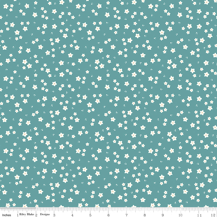 Sweet Acres Aruba Scattered Flowers Yardage by Beverly McCullough for Riley Blake Designs
