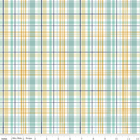 It's A Boy Multi Plaid Yardage by Echo Park Paper for Riley Blake Designs