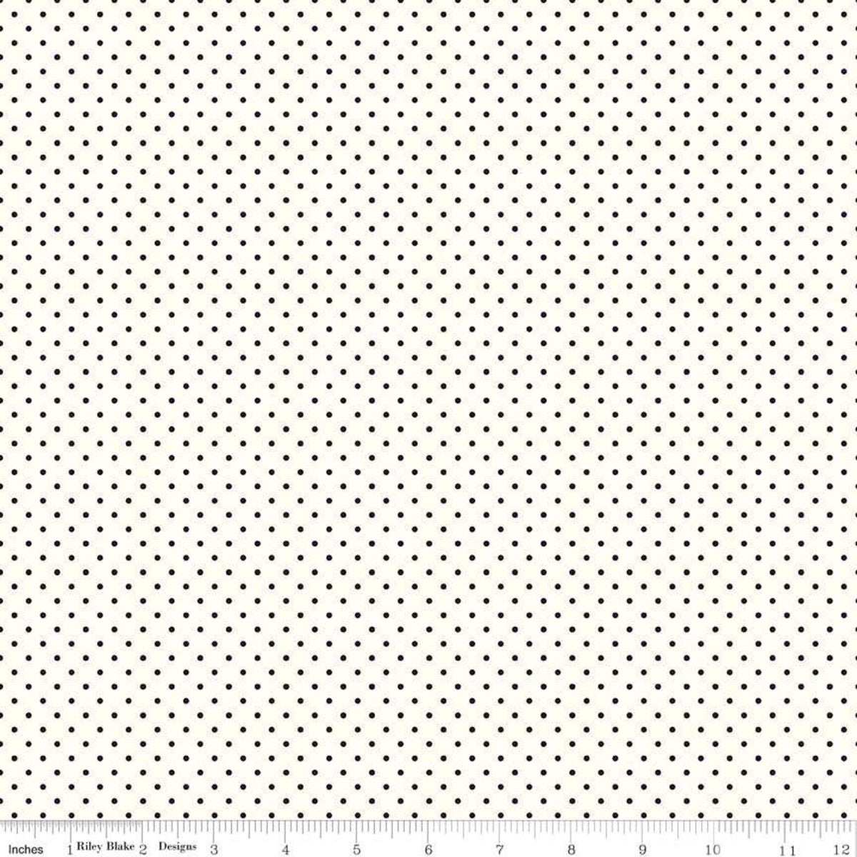 Le Creme Dots Black Yardage by Riley Blake Designs