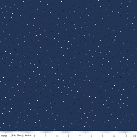 Dapple Dot Navy Yardage by the RBD Designers for Riley Blake Designs