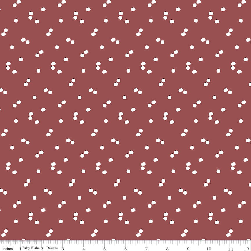 Seasonal Basics Marsala Pumpkins Yardage by Riley Blake Designs