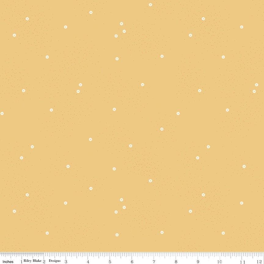 Dainty Daisy Honey Yardage by Beverly McCullough for Riley Blake Designs