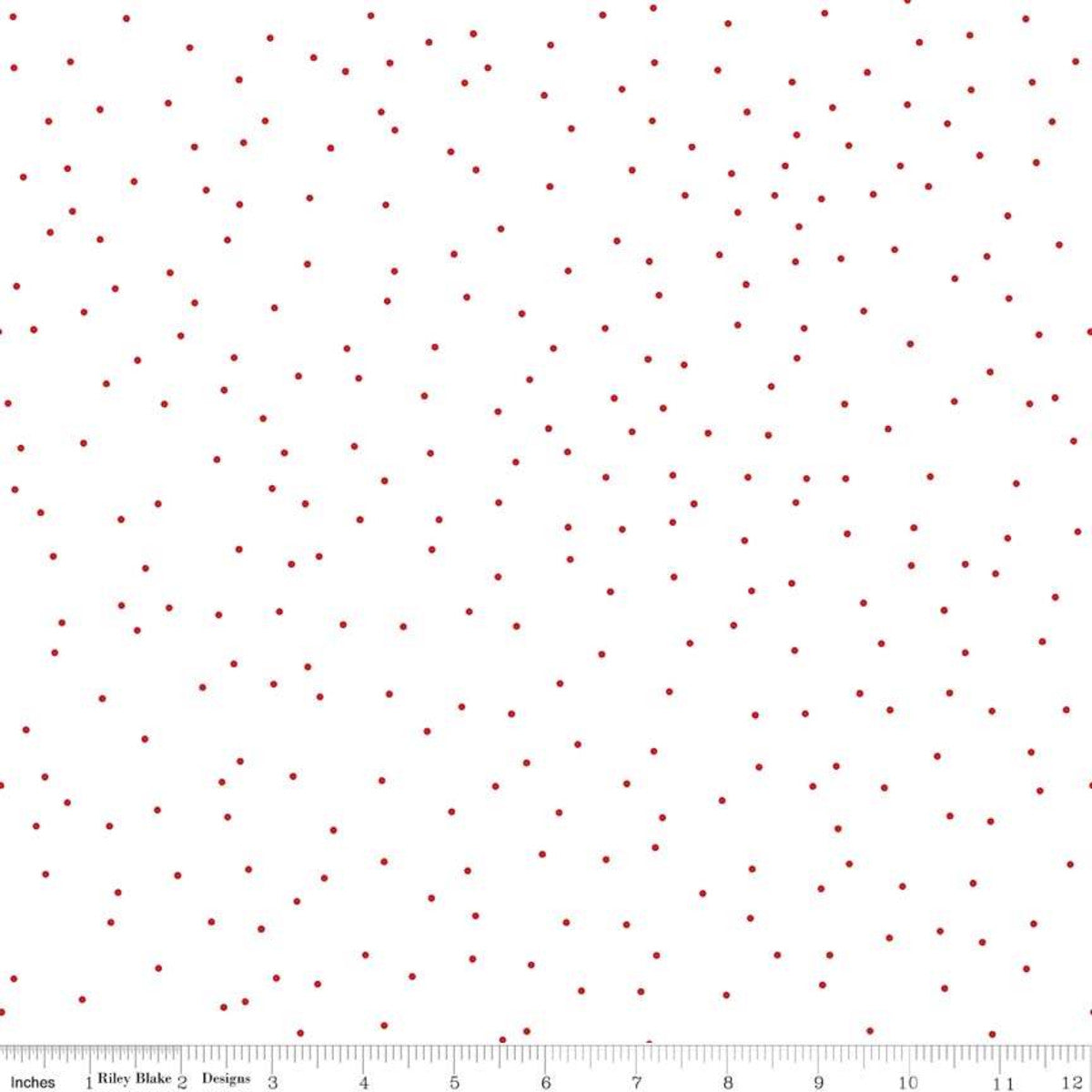 Pin Dot Red on White Yardage by Lori Holt for Riley Blake Designs