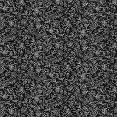 Life is Better on the Farm Black Linear Floral Yardage by Michael Miller Fabrics