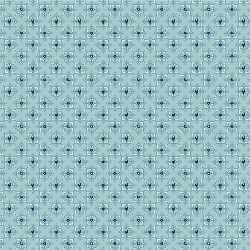 Barnyard Bandana Cowboy Blue Yardage by Lori Woods for Poppie Cotton Fabrics