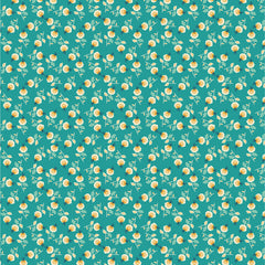 Betsy's Sewing Kit Teal Darling Daisy Yardage by Lori Woods for Poppie Cotton Fabrics