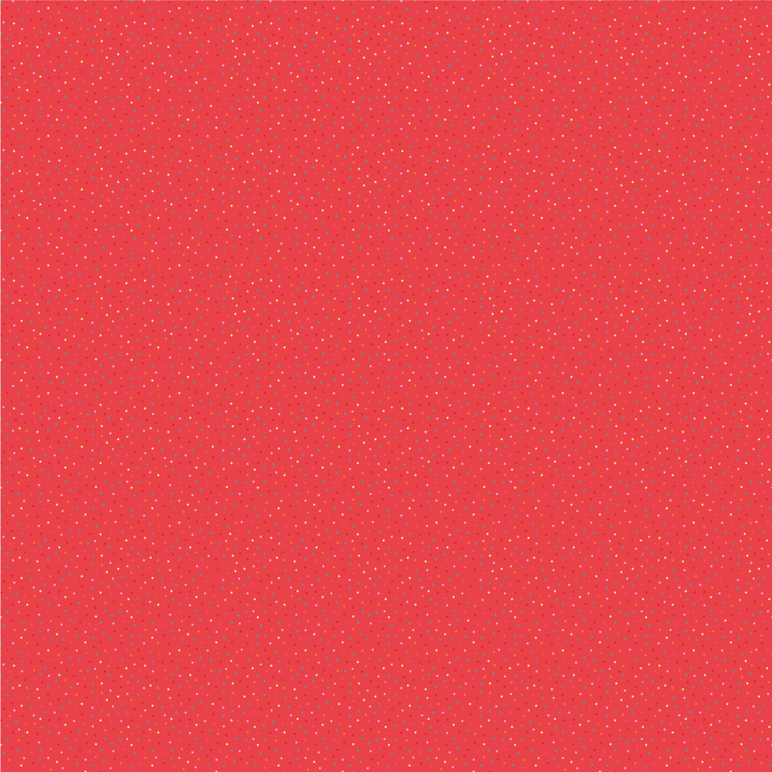 Country Confetti Flamingo Bright Coral Yardage by Lori Woods for Poppie Cotton Fabrics