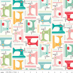 My Happy Place Cloud Sewing Machines Yardage by Lori Holt for Riley Blake Designs