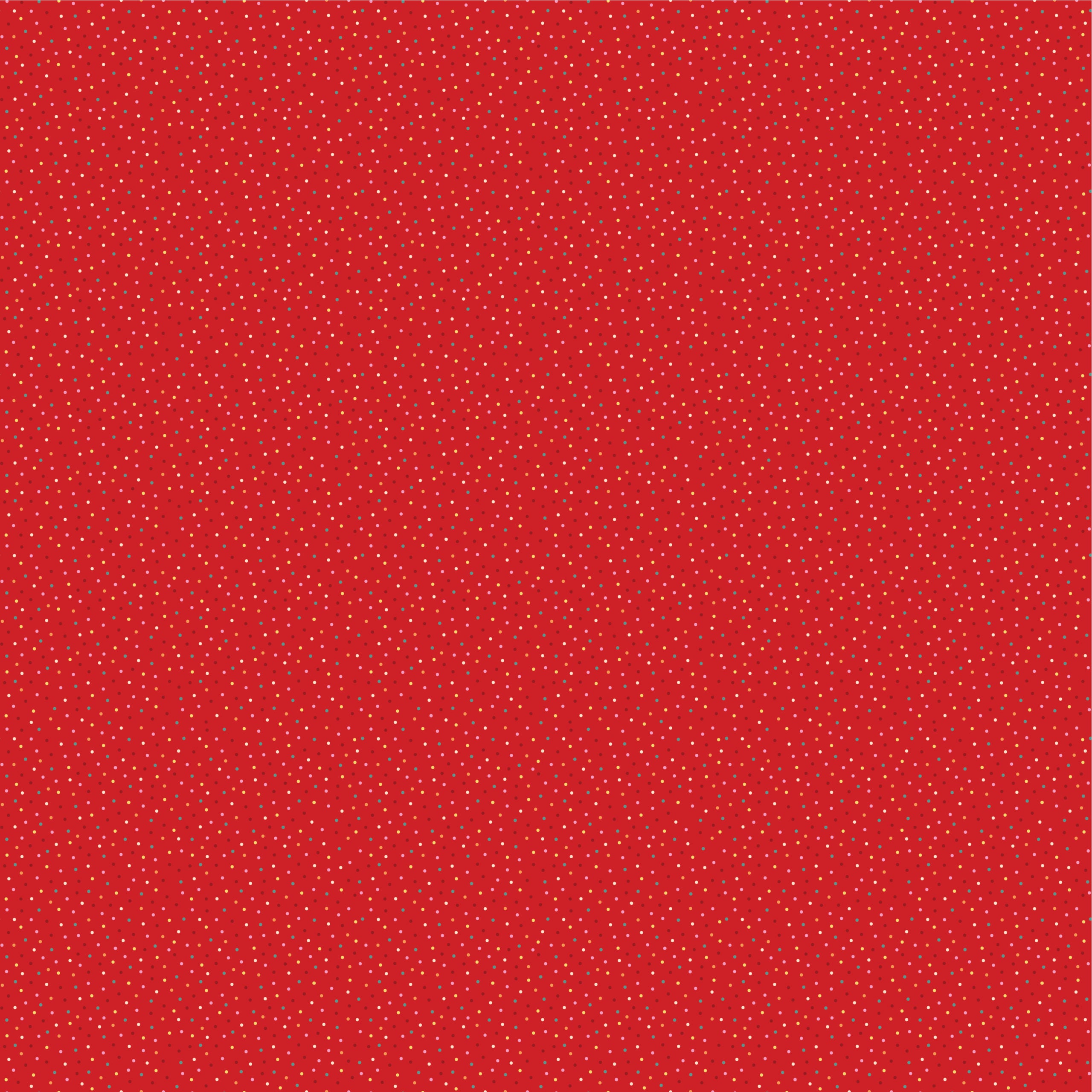 Country Confetti Hot Tamale Bright Red Yardage by Lori Woods for Poppie Cotton Fabrics