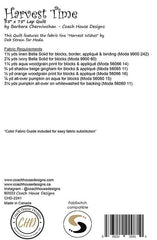 Harvest Time Quilt Pattern by Coach House Designs