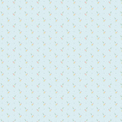 Hollyhock Lane Teal Kindness Yardage by Lori Woods for Poppie Cotton Fabrics