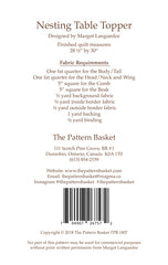 Nesting Table Topper Mini Quilt Pattern by The Pattern Basket