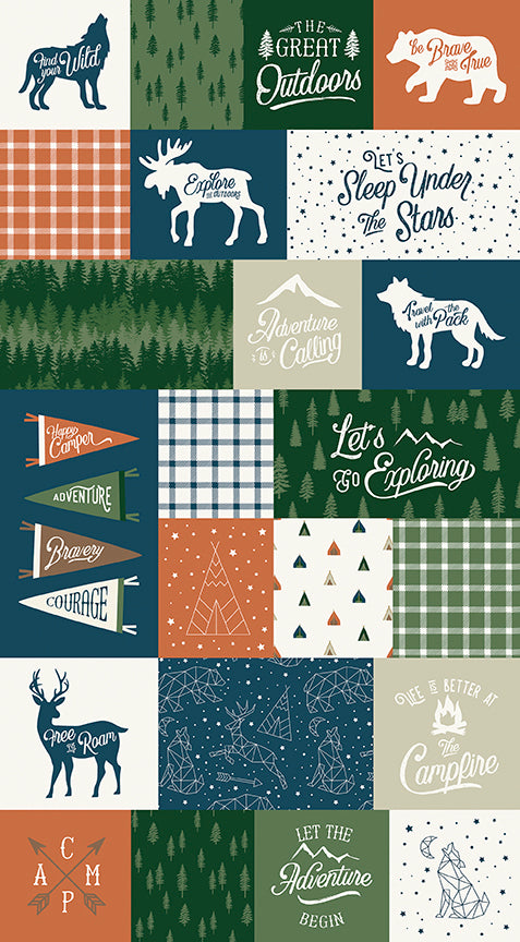 Adventure is Calling Navy Panel by Dani Mogstad for Riley Blake Designs