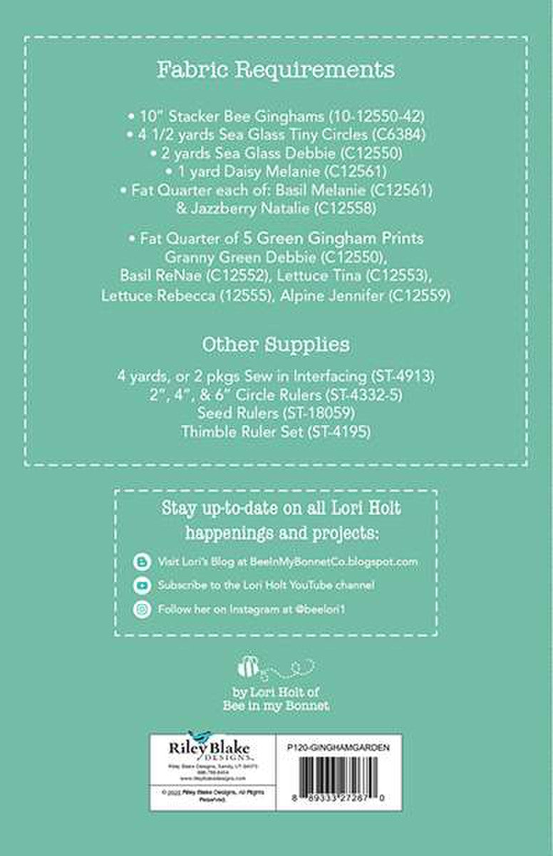 Gingham Garden Quilt Pattern by Lori Holt of Bee in my Bonnet