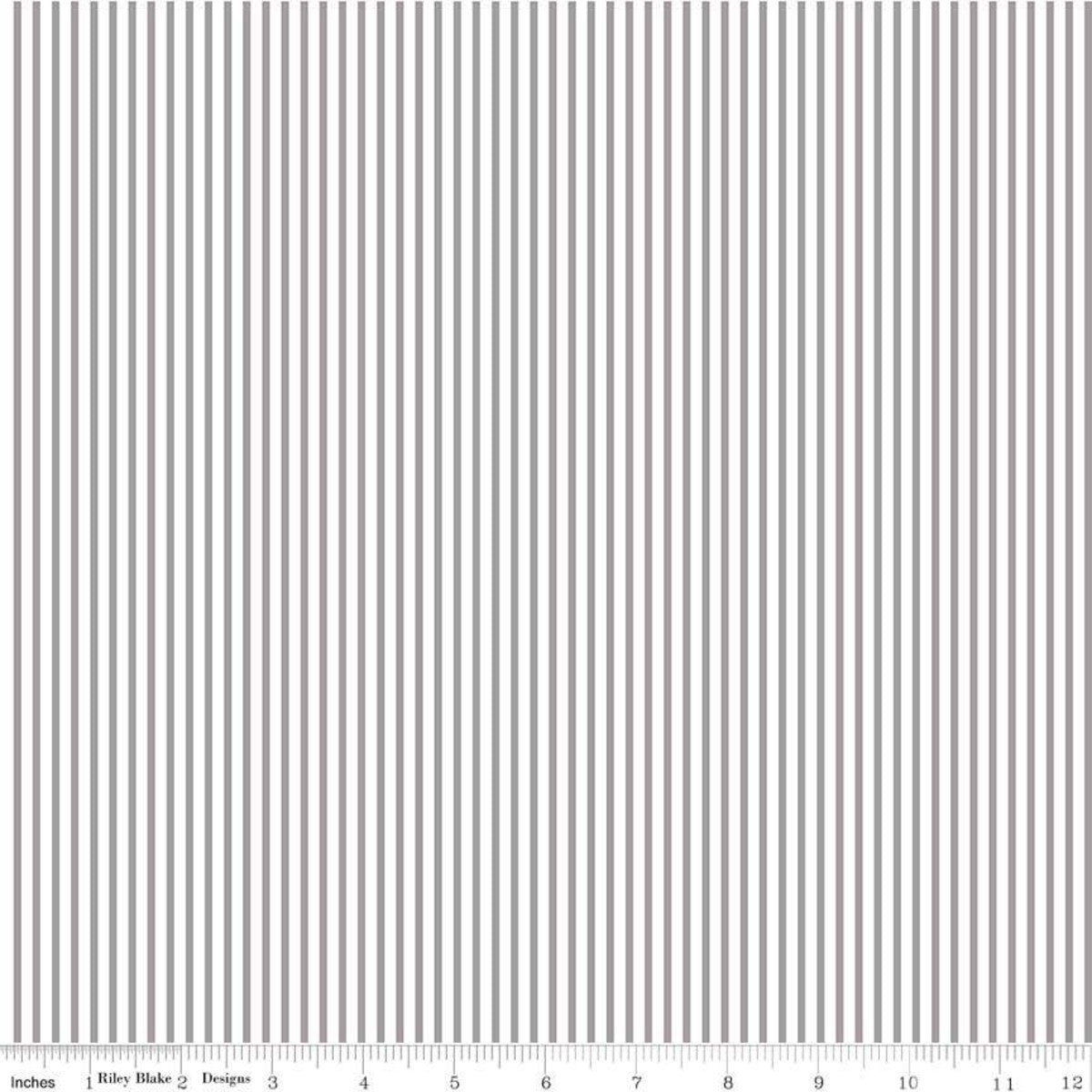 Small Stripe Sparkle Silver Yardage by Riley Blake Designs