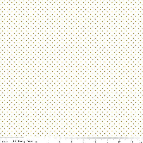 Swiss Dot Rose Gold Yardage by Riley Blake Designs