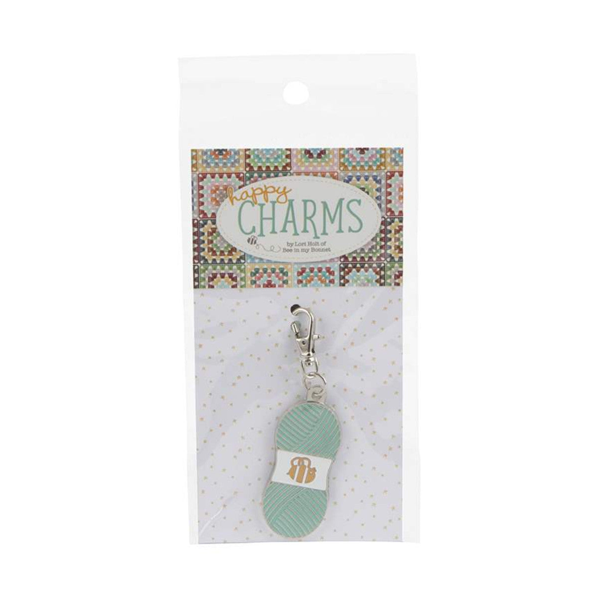 Chunky Thread Sea Glass Enamel Happy Charm by Lori Holt of Bee in my Bonnet