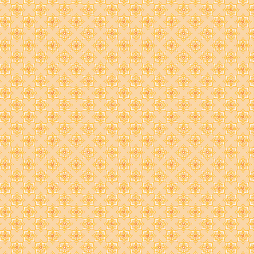 Barnyard Bandana Sunflower Yellow Yardage by Lori Woods for Poppie Cotton Fabrics