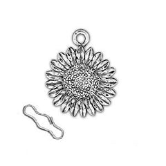 Sunflower Zipper Pull or Sewing Charm