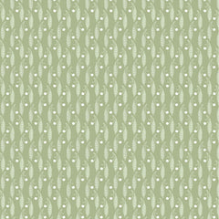 Songbird Serenade Green Sweet Pea Yardage by Lori Woods for Poppie Cotton Fabrics