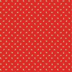 My Favorite Things Red Vintage Apron Yardage by Lori Woods for Poppie Cotton Fabrics