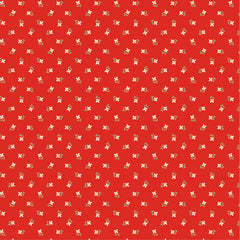My Favorite Things Red Vintage Apron Yardage by Lori Woods for Poppie Cotton Fabrics