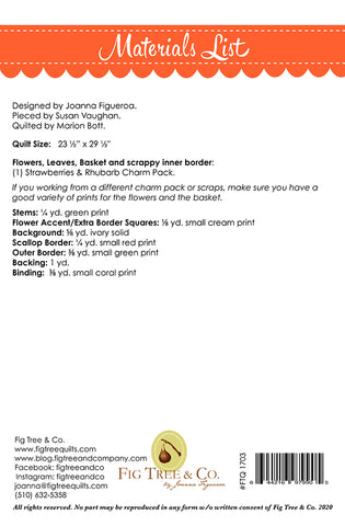 Basket of Blooms Quilt Pattern by Fig Tree & Co.