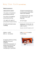 Boxy Clear Pouch Pattern by Aneela Hoey