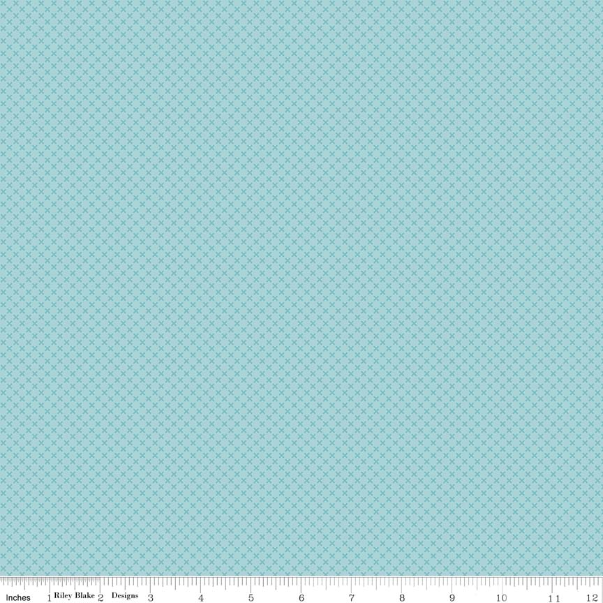 Kisses Aqua Yardage by Riley Blake Designs