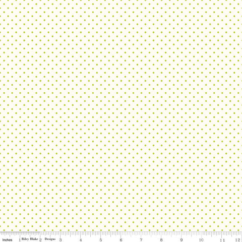 BOLT END 21" Le Creme Dots Lime Yardage by Riley Blake Designs
