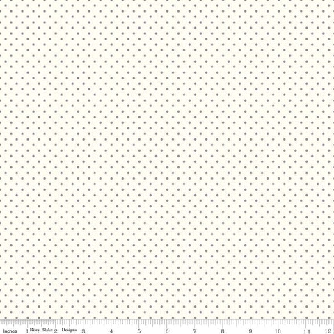 Le Creme Gray Swiss Dot Yardage by Riley Blake Designs