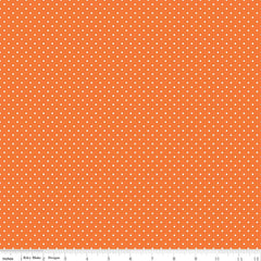 Swiss Dot White on Orange Yardage by Riley Blake Designs