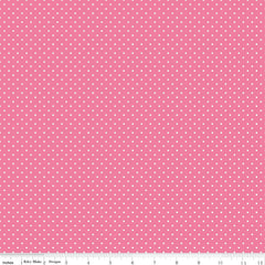 Swiss Dot White on Hot Pink Yardage by Riley Blake Designs