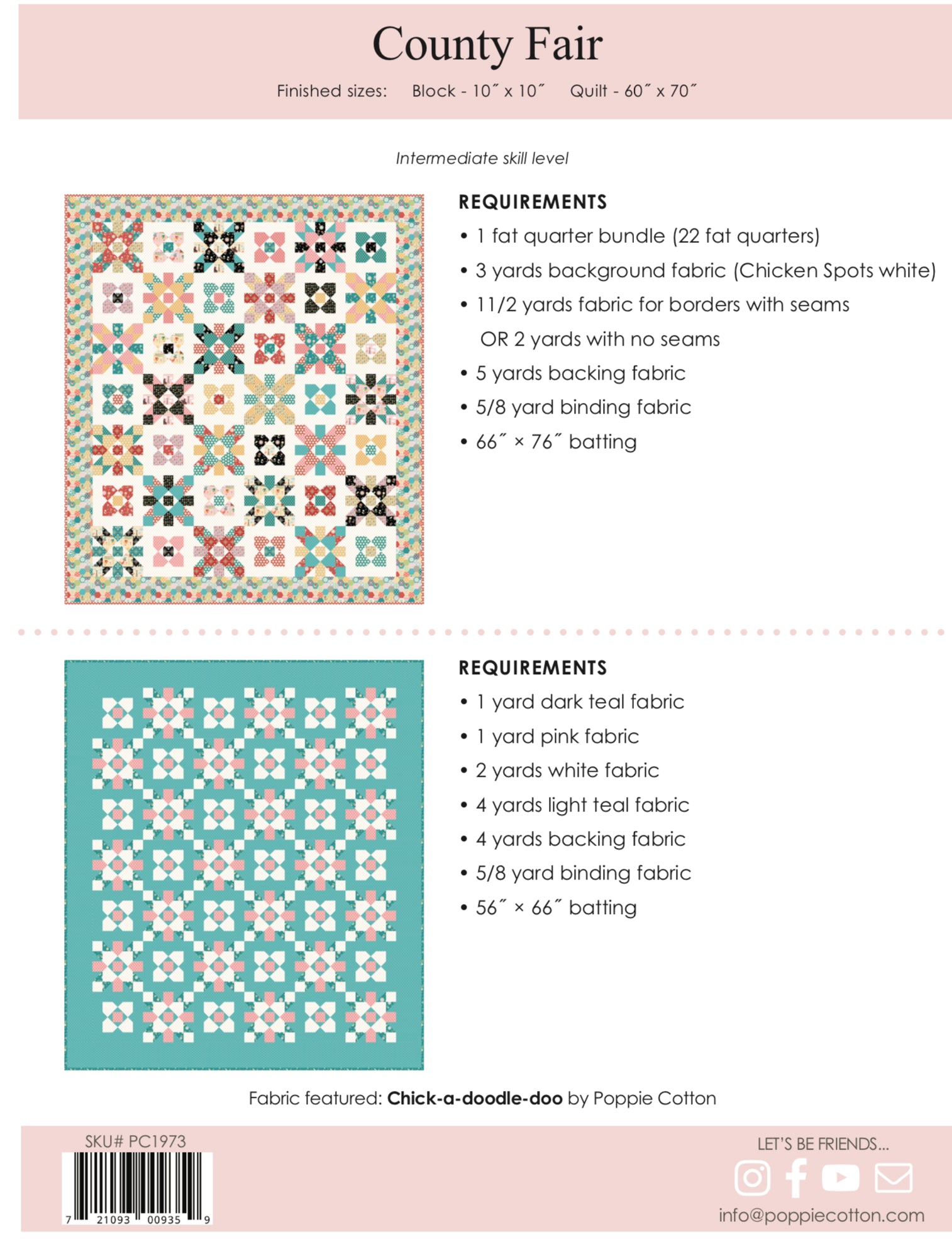 County Fair Quilt Pattern by Poppie Cotton Fabrics