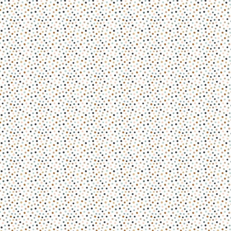 House and Home White Dotty Yardage by Lori Woods for Poppie Cotton Fabrics