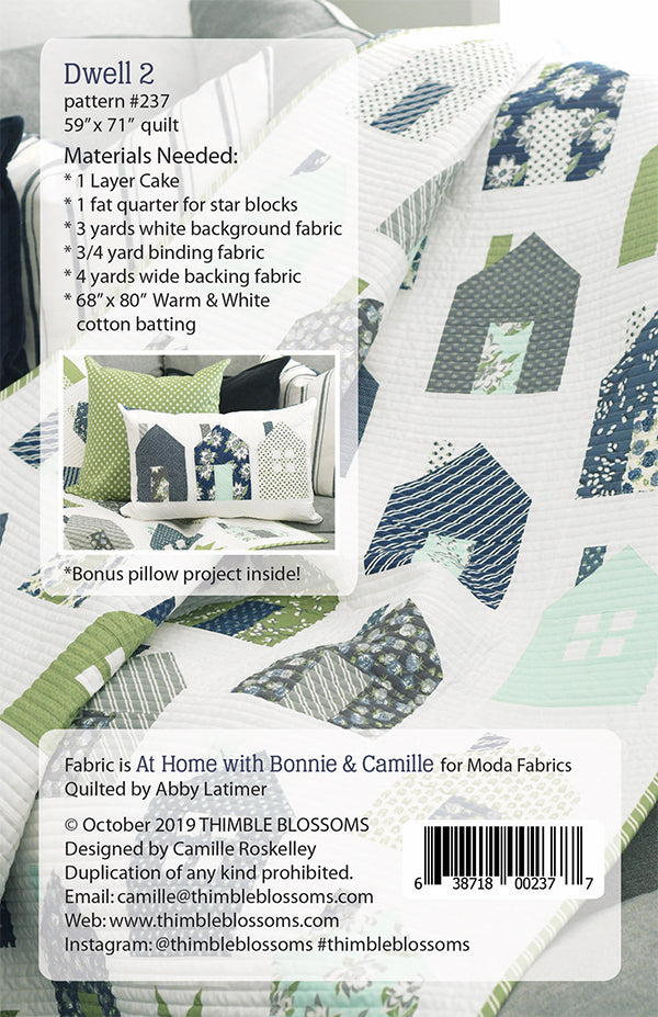 Dwell 2 Quilt Pattern by Thimble Blossoms
