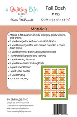 Fall Dash Quilt Pattern by A Quilting Life Designs