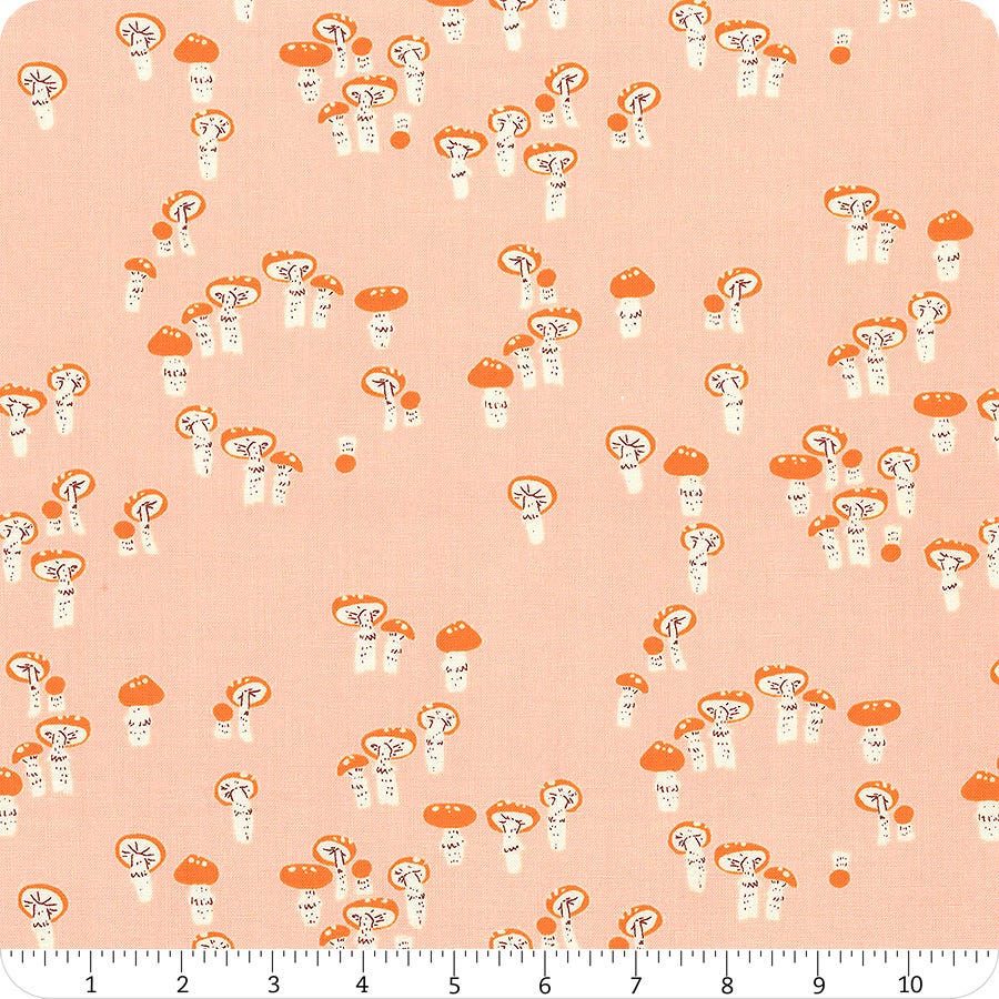 Far Far Away 3 Pink Mushrooms Yardage by Heather Ross for Windham Fabrics