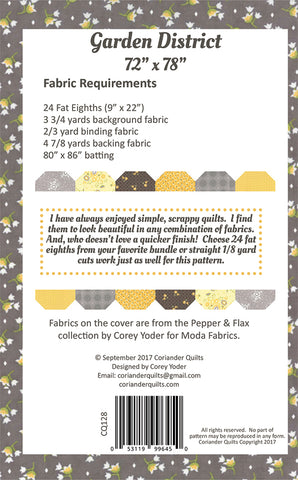 Garden District Quilt Pattern by Corey Yoder of Coriander Quilts