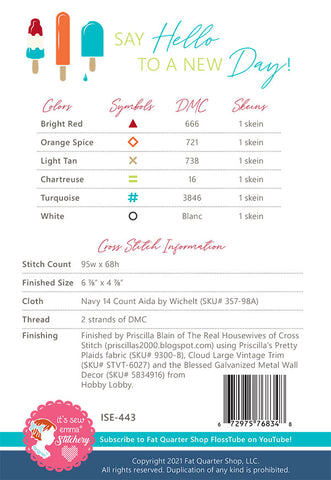 Hello Summer Cross Stitch Pattern by It's Sew Emma