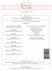 Made In The USA Quilt Pattern by Bunny Hill Designs