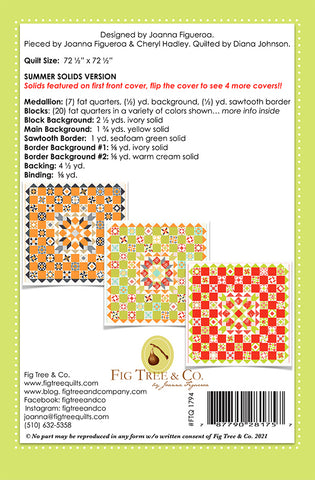 Medallion Sampler Quilt Pattern by Fig Tree & Co