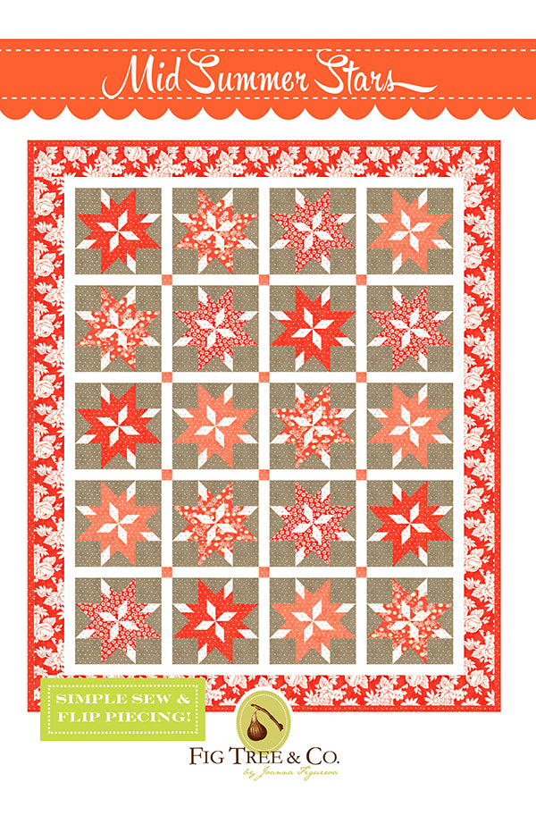Mid Summer Stars Quilt Pattern by Fig Tree & Co.