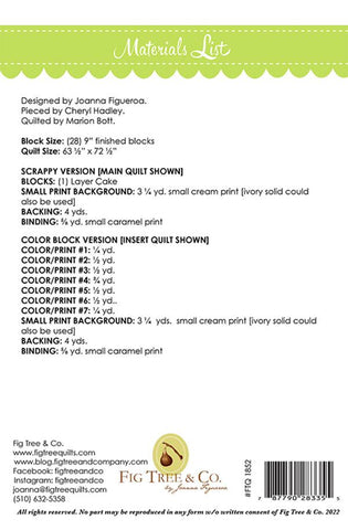 Nine Patch Blooms Quilt Pattern by Fig Tree & Co.