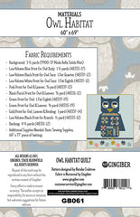 Owl Habitat Quilt Pattern by Gingiber